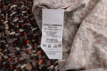 Camiseta de Lana de Punto Estampada Multicolor Dolce & Gabbana