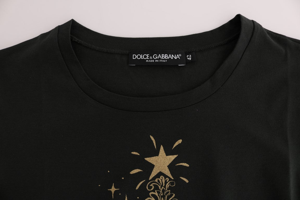 Camiseta Dolce & Gabbana de Algodón Verde con Motivo 2017