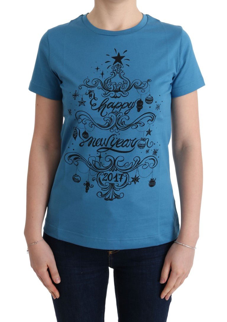 Camiseta Dolce & Gabbana de algodón azul con motivo 2017