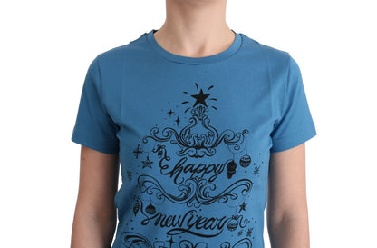 Camiseta Dolce & Gabbana de algodón azul con motivo 2017