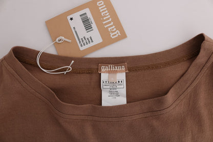 Suéter John Galliano de algodón marrón con tachuelas