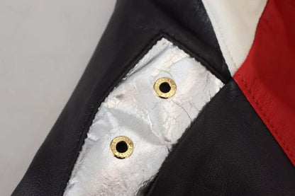 Dolce & Gabbana Chaqueta Blusón con Capucha de Cuero Negro