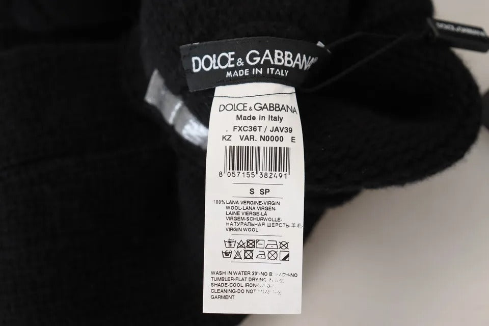 Dolce & Gabbana Calcetas largas para mujer de lana negra de punto