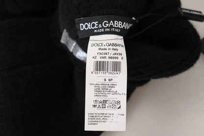 Dolce & Gabbana Calcetas largas para mujer de lana negra de punto