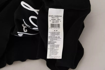 Sudadera con cuello redondo de poliéster negra para hombre Dolce & Gabbana