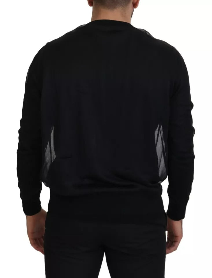 Sudadera con cuello redondo de poliéster negra para hombre Dolce & Gabbana