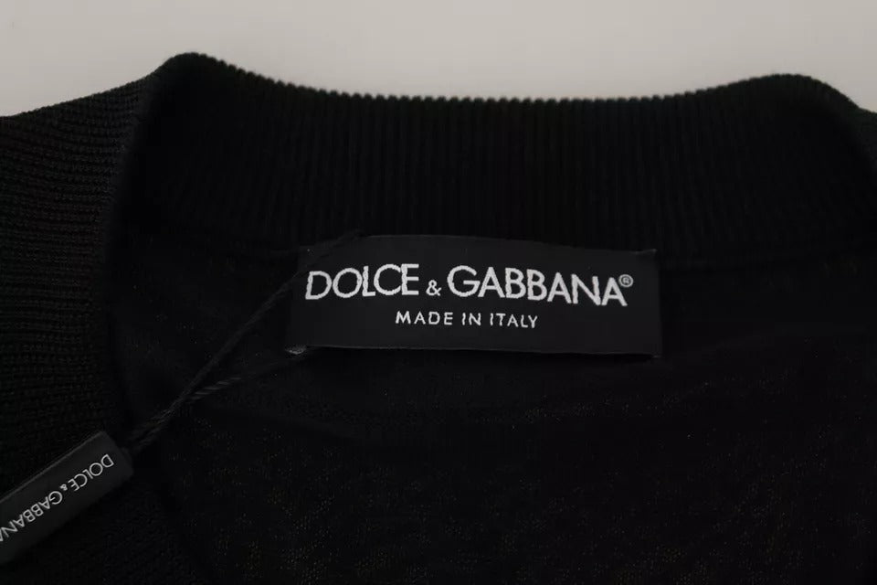 Sudadera con cuello redondo de poliéster negra para hombre Dolce & Gabbana