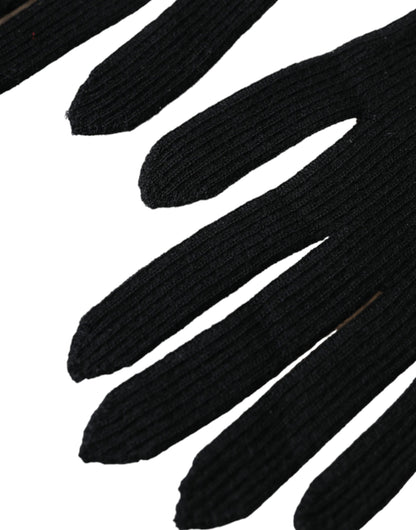 Guantes de cachemir negros de Dolce & Gabbana, largos hasta el codo