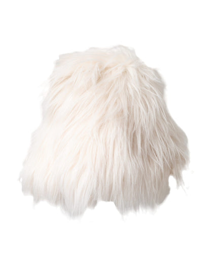 Sombrero estilo pescador blanco de piel sintética acrílica para mujer Dolce & Gabbana