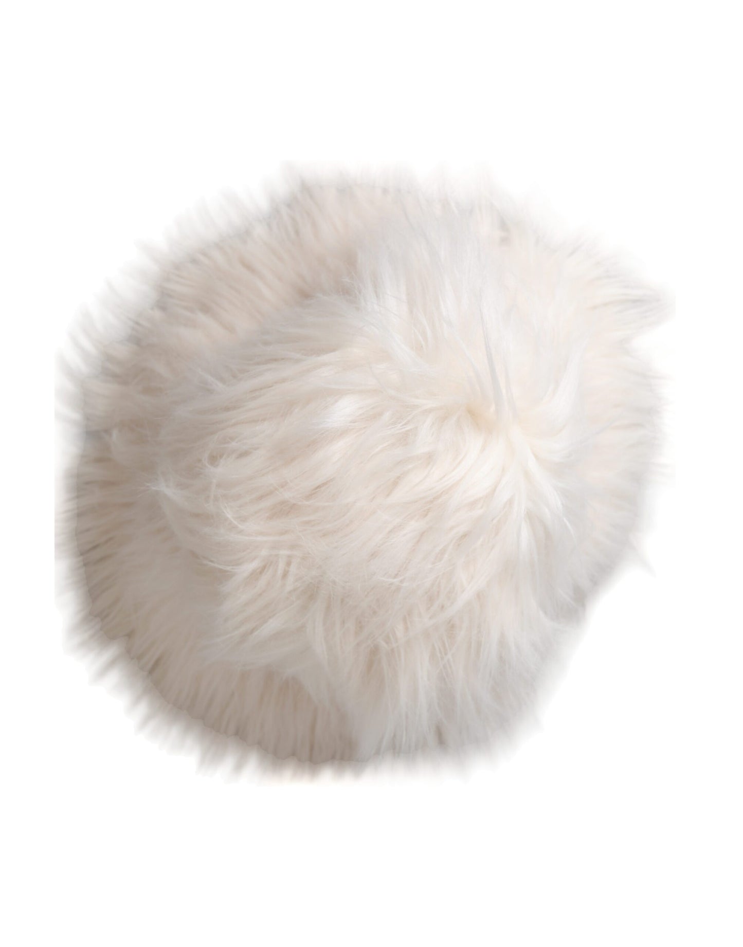 Sombrero estilo pescador blanco de piel sintética acrílica para mujer Dolce & Gabbana