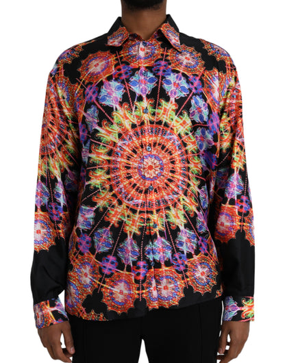 Camisa casual de seda Luminarie multicolor Dolce & Gabbana para hombre