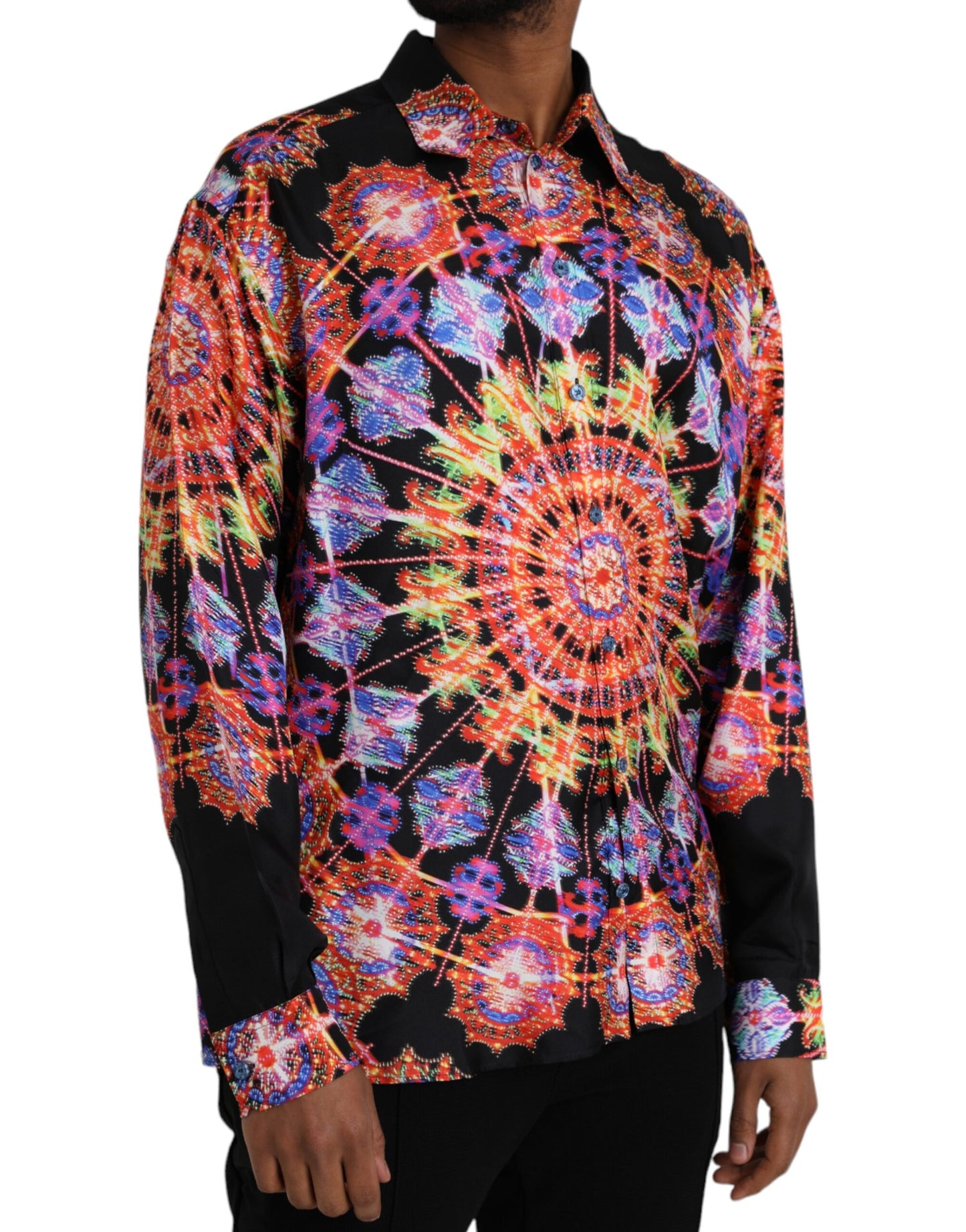 Camisa casual de seda Luminarie multicolor Dolce & Gabbana para hombre