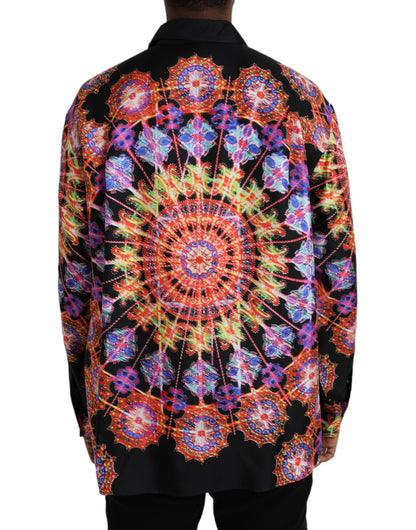 Camisa casual de seda Luminarie multicolor Dolce & Gabbana para hombre