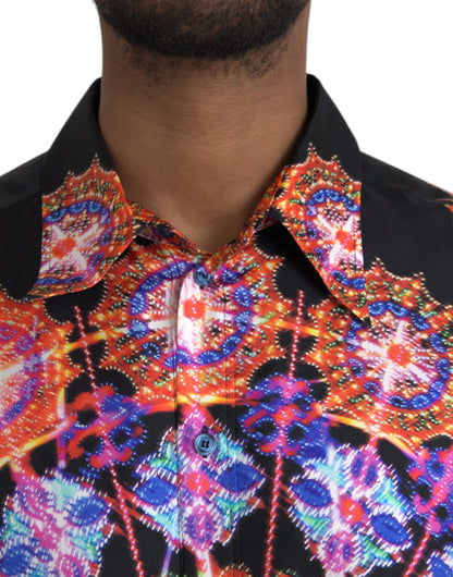 Camisa casual de seda Luminarie multicolor Dolce & Gabbana para hombre