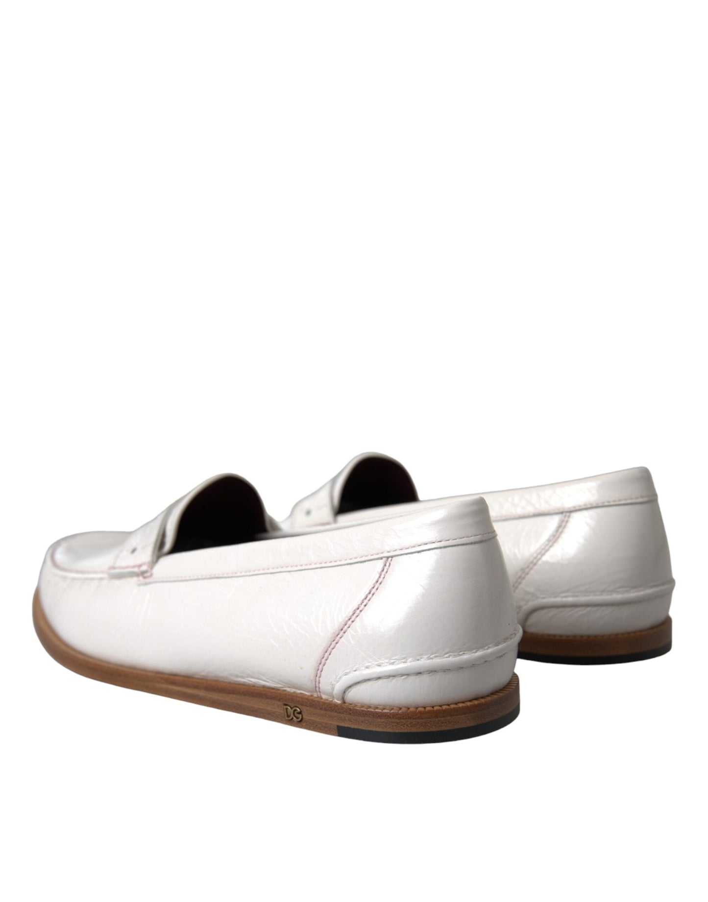 Mocasines Dolce & Gabbana de cuero blanco sin cordones