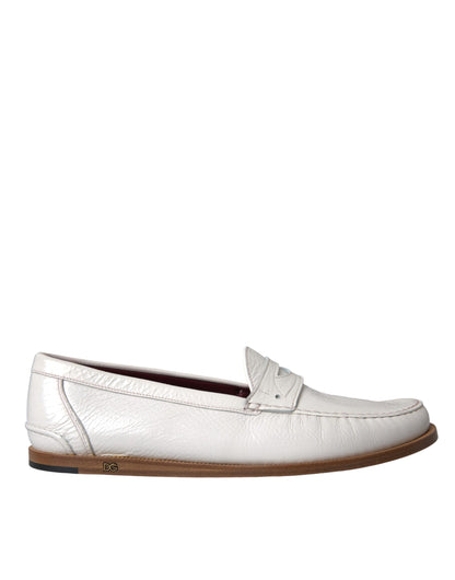 Mocasines Dolce & Gabbana de cuero blanco sin cordones