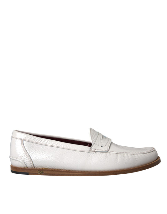 Mocasines Dolce & Gabbana de cuero blanco sin cordones