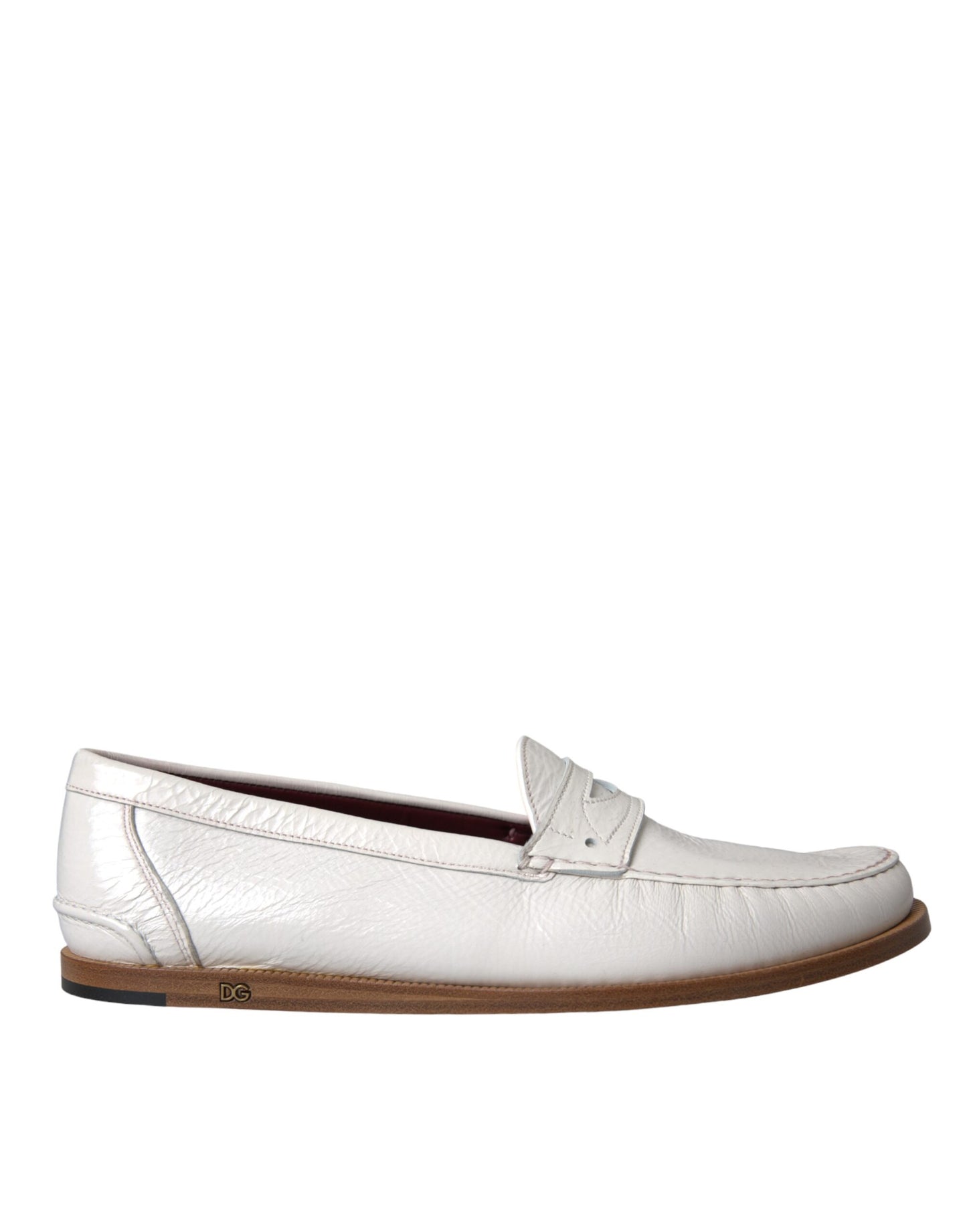 Mocasines Dolce & Gabbana de cuero blanco sin cordones