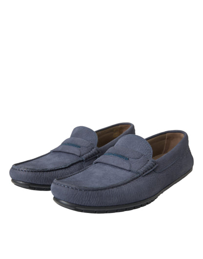 Zapatos Mocasín sin Cordones Dolce & Gabbana de Piel de Becerro Azules