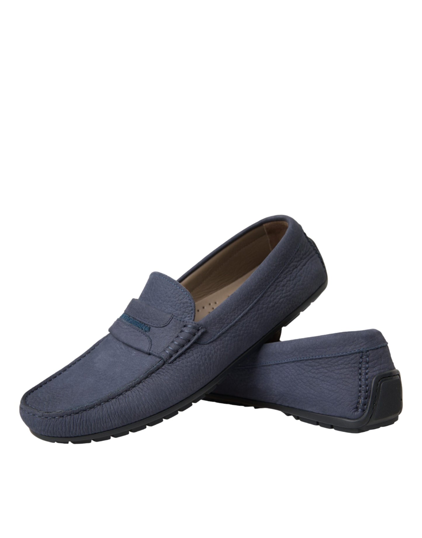 Zapatos Mocasín sin Cordones Dolce & Gabbana de Piel de Becerro Azules