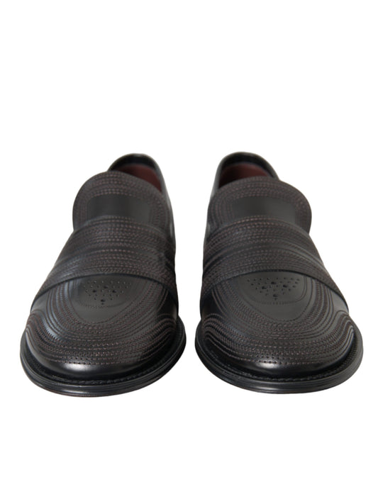 Zapatos de Vestir Mocasín Dolce & Gabbana de Cuero Negro Marrón para Hombre