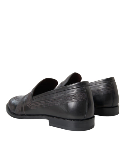 Zapatos de Vestir Mocasín Dolce & Gabbana de Cuero Negro Marrón para Hombre