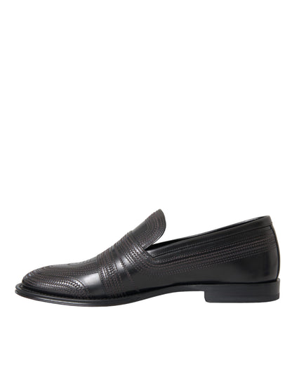 Zapatos de Vestir Mocasín Dolce & Gabbana de Cuero Negro Marrón para Hombre