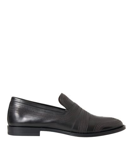 Zapatos de Vestir Mocasín Dolce & Gabbana de Cuero Negro Marrón para Hombre