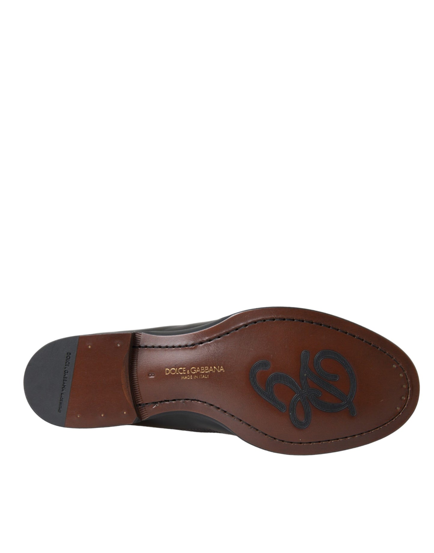 Zapatos de Vestir Mocasín Dolce & Gabbana de Cuero Negro Marrón para Hombre