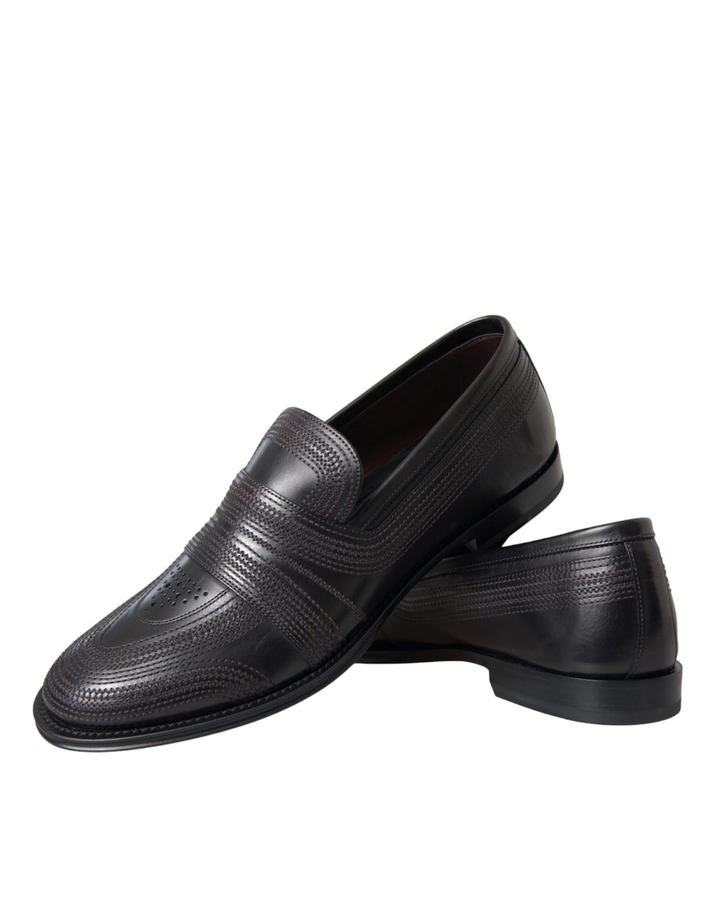 Zapatos de Vestir Mocasín Dolce & Gabbana de Cuero Negro Marrón para Hombre