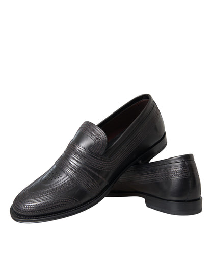 Zapatos de Vestir Mocasín Dolce & Gabbana de Cuero Negro Marrón para Hombre
