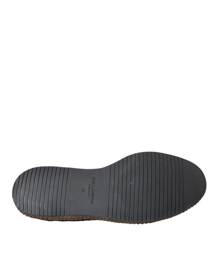 Zapatos Derby Dolce & Gabbana de piel de cabra negra tejida con cordones