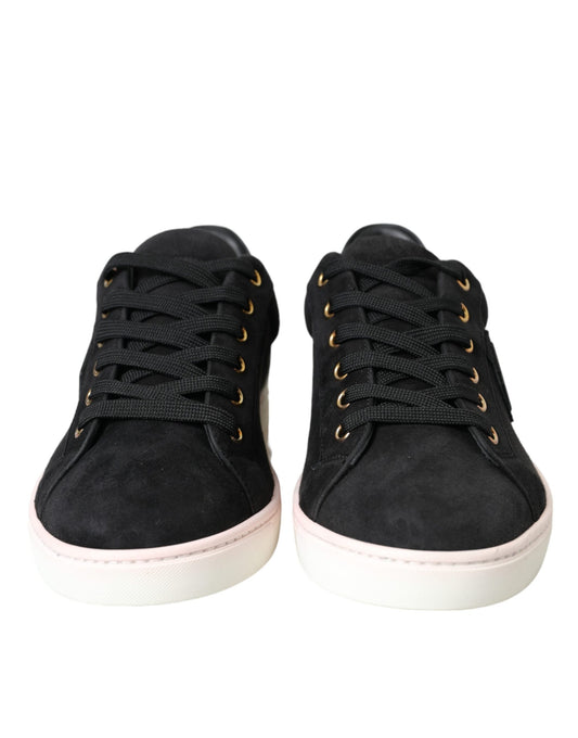 Dolce & Gabbana Zapatillas Bajas para Hombre de Ante y Piel Negras