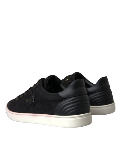 Dolce & Gabbana Zapatillas Bajas para Hombre de Ante y Piel Negras