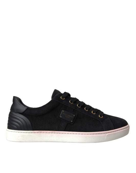 Dolce & Gabbana Zapatillas Bajas para Hombre de Ante y Piel Negras