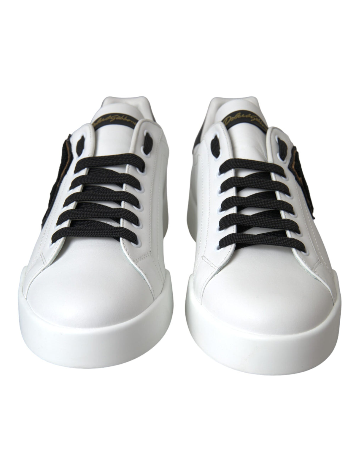 Dolce & Gabbana Low-Top Casual Sneakers - White Leather With DG Logo