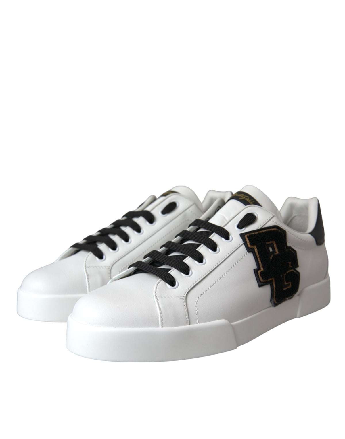 Dolce & Gabbana Low-Top Casual Sneakers - White Leather With DG Logo