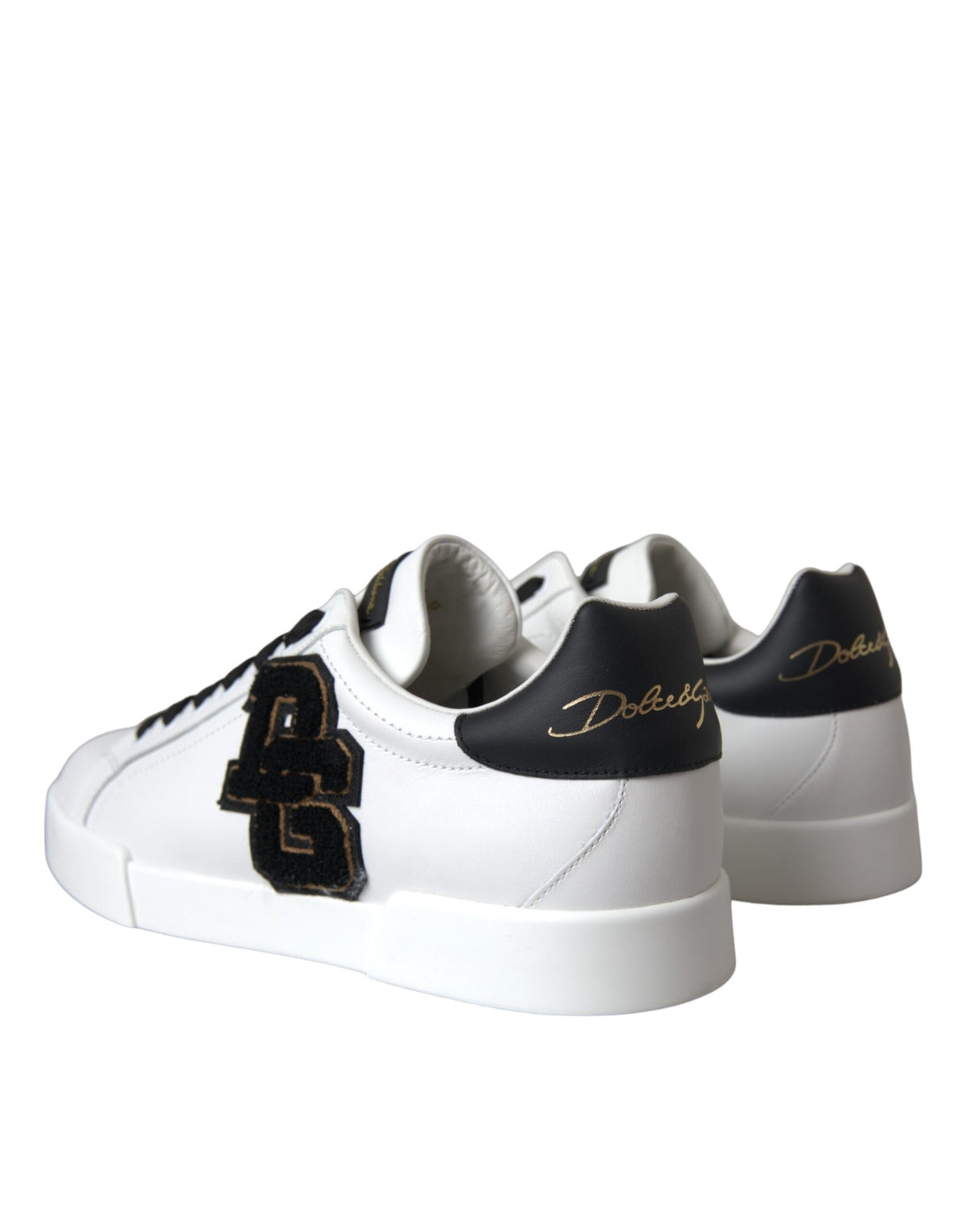 Dolce & Gabbana Low-Top Casual Sneakers - White Leather With DG Logo