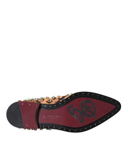 Zapatos Dolce & Gabbana Brown Leopard Hair Crystal Dress Broque