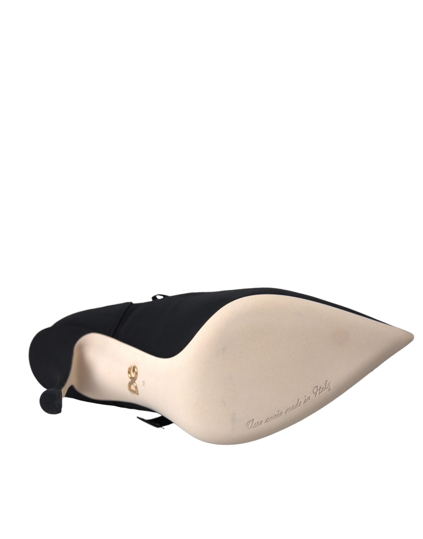Zapatos de tacón de aguja negros Dolce & Gabbana, botas a media pantorrilla
