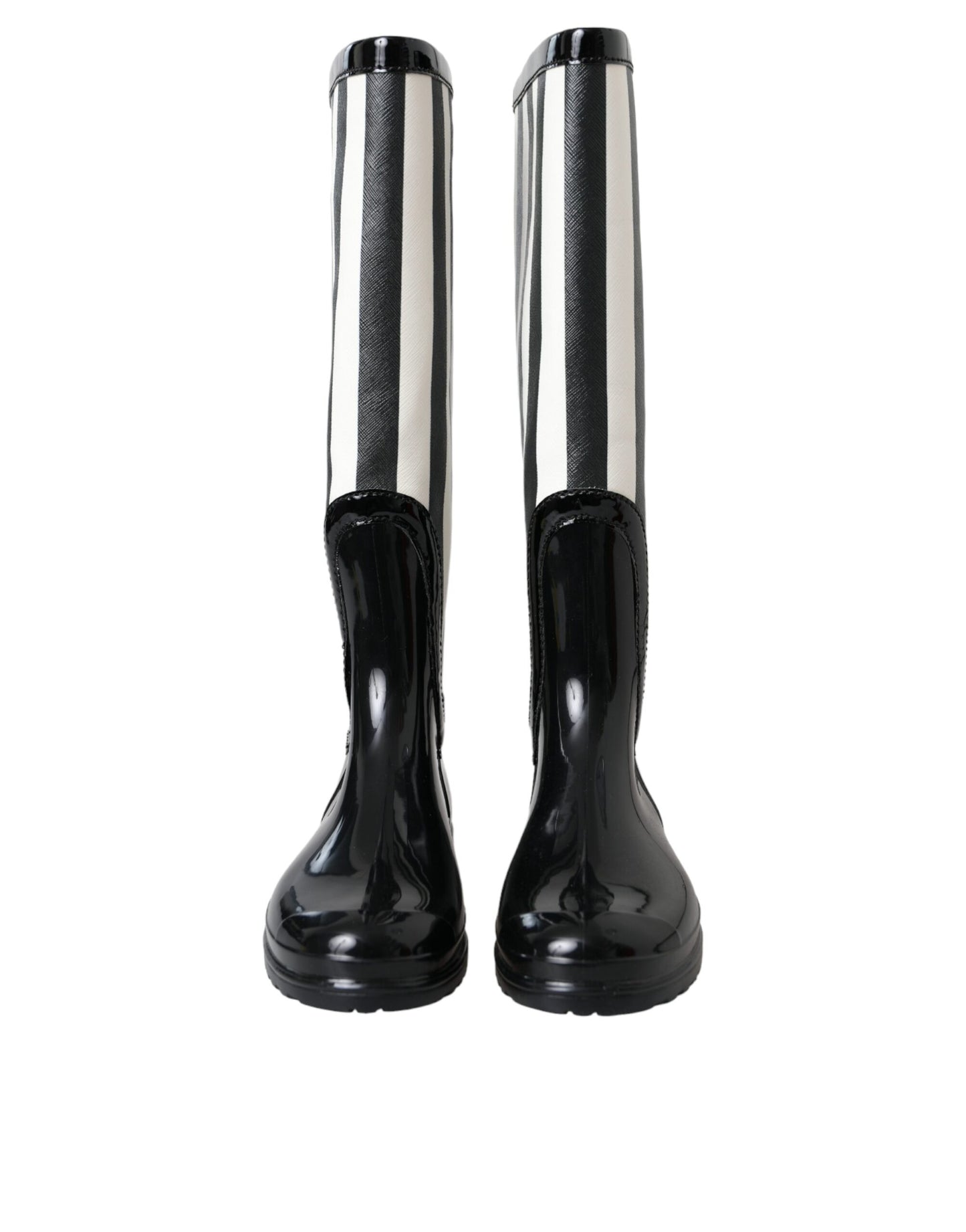 Botas planas de goma negra hasta la rodilla Dolce & Gabbana