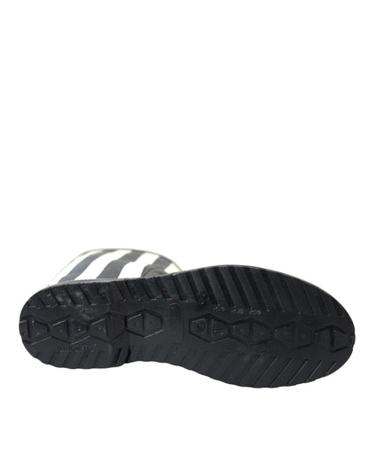 Botas planas de goma negra hasta la rodilla Dolce & Gabbana