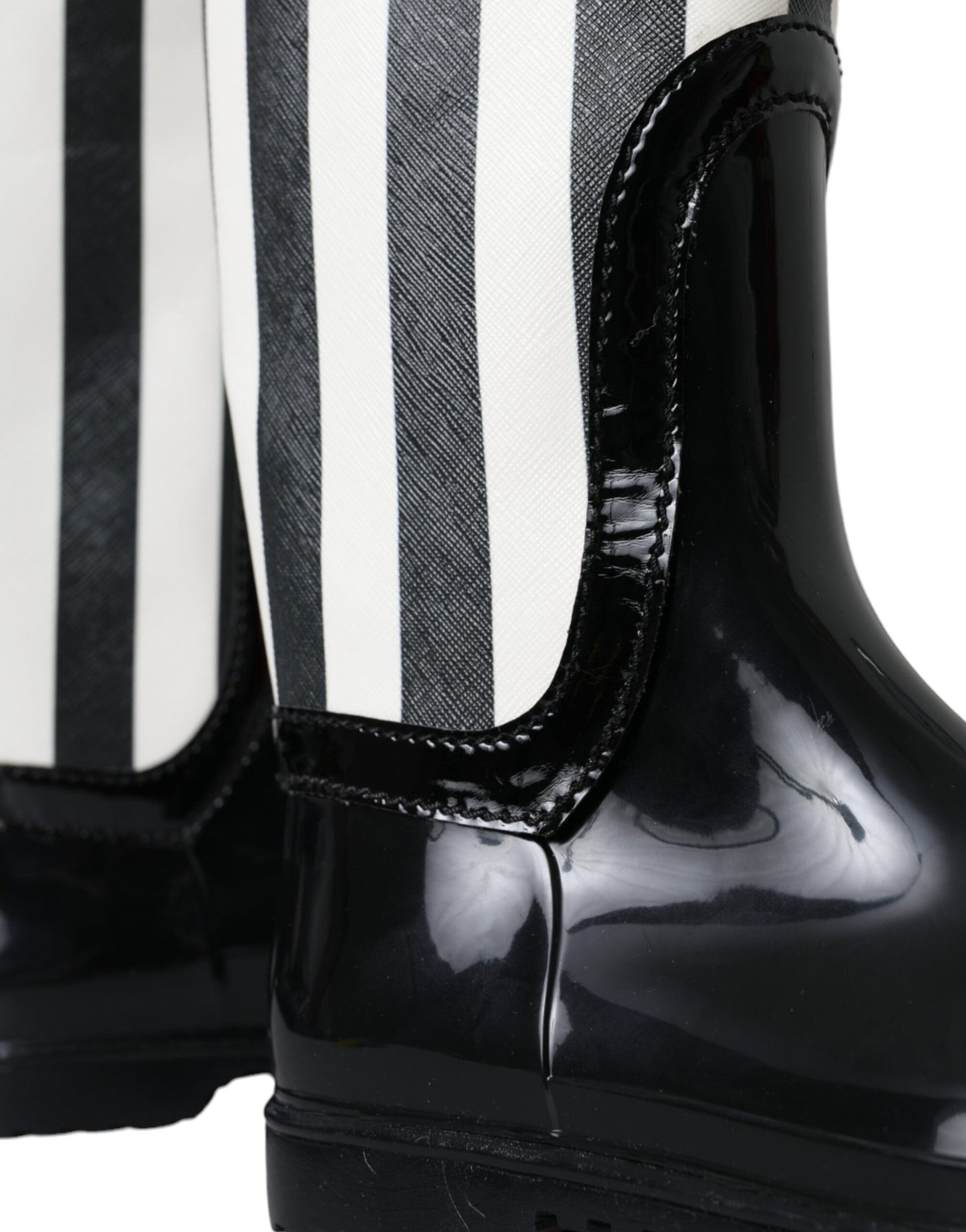 Botas planas de goma negra hasta la rodilla Dolce & Gabbana