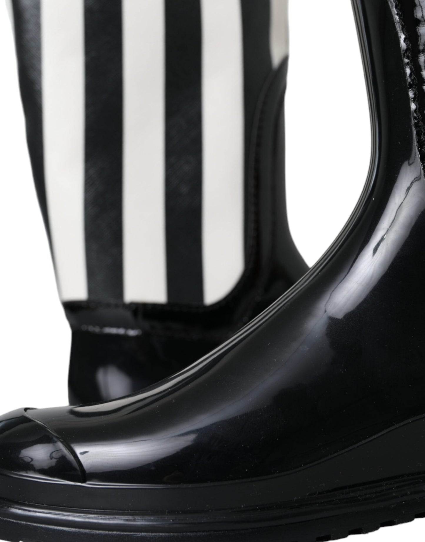 Botas planas de goma negra hasta la rodilla Dolce & Gabbana