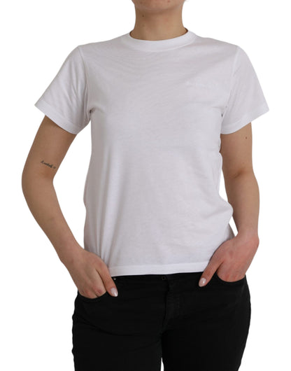 Camiseta Balenciaga de Algodón Blanca de Cuello Redondo y Manga Corta