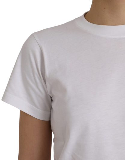 Camiseta Balenciaga de Algodón Blanca de Cuello Redondo y Manga Corta