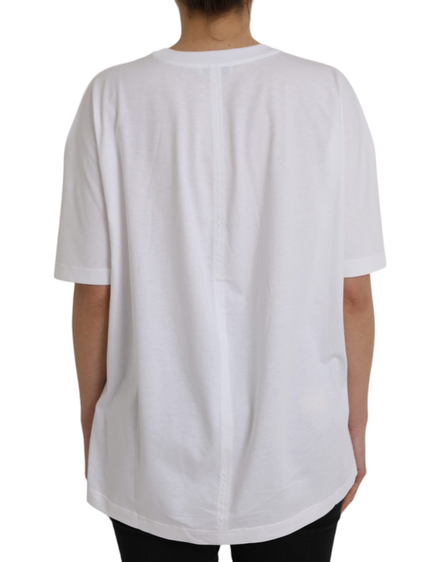 Camiseta Balenciaga de Algodón Blanca de Cuello Redondo y Manga Corta