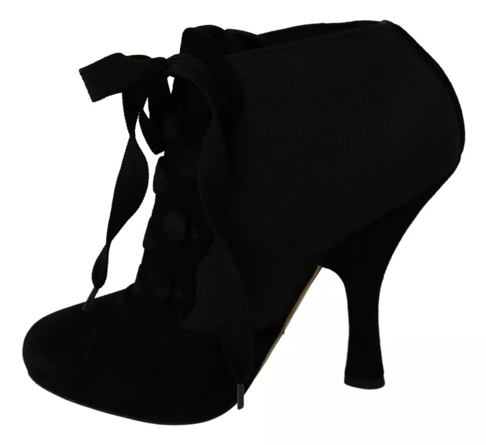Botines elásticos de gamuza negra Dolce & Gabbana