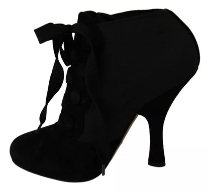 Botines elásticos de gamuza negra Dolce & Gabbana