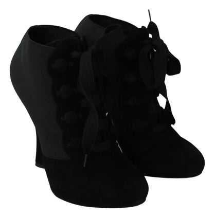Botines elásticos de gamuza negra Dolce & Gabbana